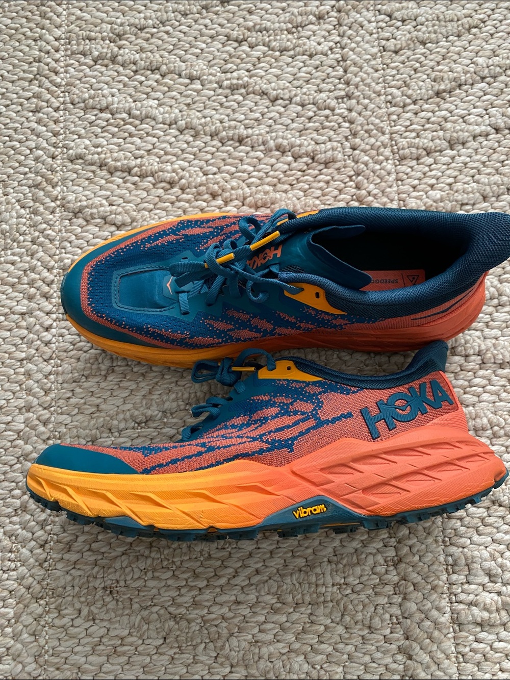 Hoka womens Sneakers in Teal and Orange - Picture 2 of 7